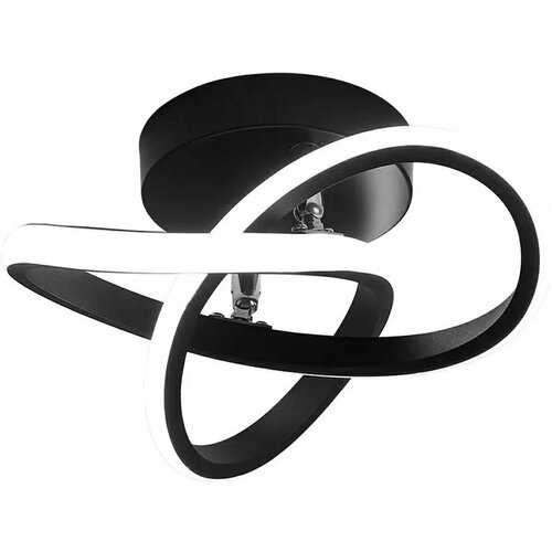 Moderna stropna nadometna LED svetilka 24W črna 26cm Slike