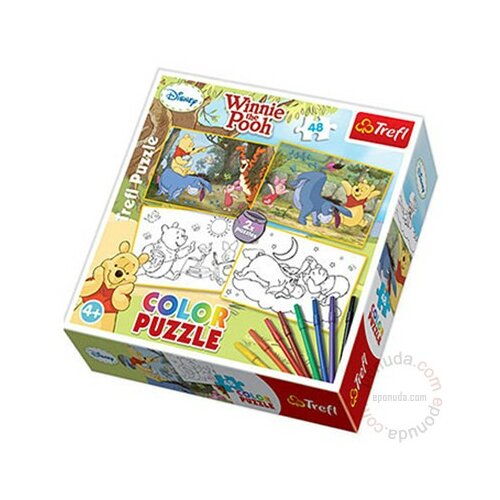 Trefl Winnie The Pooh / Disney WTP puzzle + flomasteri 36501 Slike