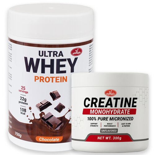 Olympic Ultra Whey Protein Čokolada 750g + Creatine Monohydrate 300g Cene