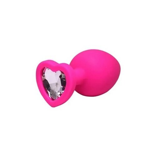 Silikonski analni plug | Srce Pink veličina S Slike