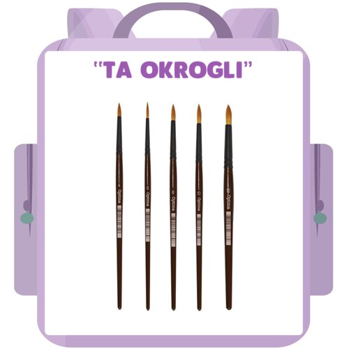 Optima &amp;amp;quot;Ta okrogli&amp;amp;quot; komplet čopičev Slike