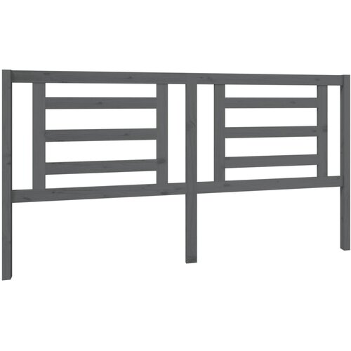 VidaXL Posteljno vzglavje sivo 186x4x100 cm trdna borovina, (20643643) Slike