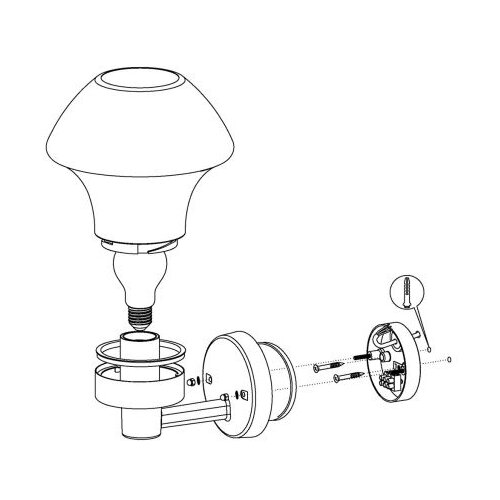 Eglo 33567 - LED prigu&amp;scaron;iva spoljno zidno svetlo VERLUCCA-C 1xE27/9W/230V IP44 Slike