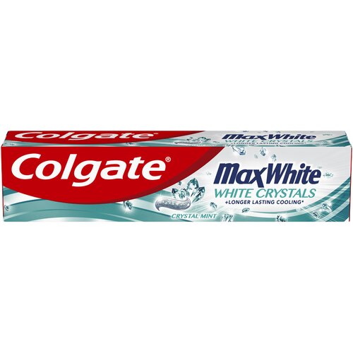 Colgate Max White White Crystals belilna zobna pasta s fluoridom Crystal Mint 125 ml Cene
