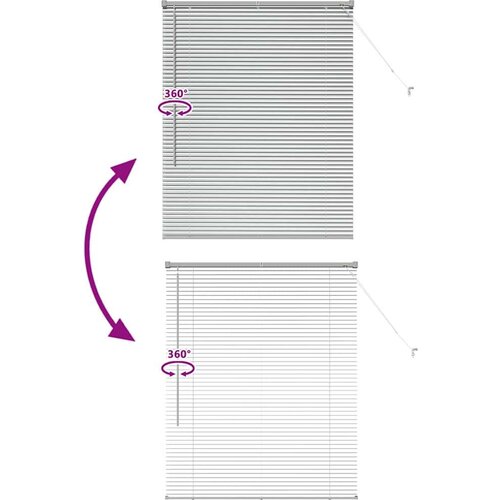  Zavjesa za prozor sa zavjesama Srebrna 105 x 130 cm Aluminij Slike