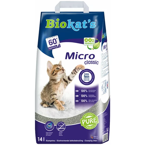 Biokats Micro Classic pesek za mačke - 14 l