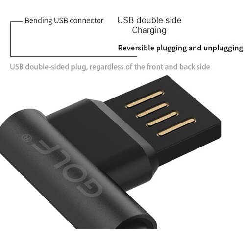 Golf USB kabl tip C 1m 90° GC-48T crni ( 00G100 ) Cene