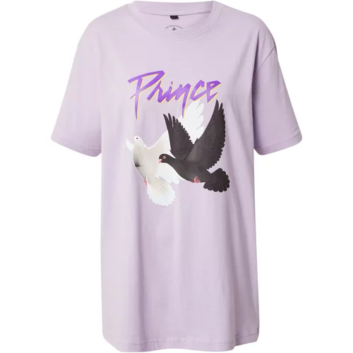 Merchcode Široka majica 'Prince Dove' lila / svetlo lila / črna / bela