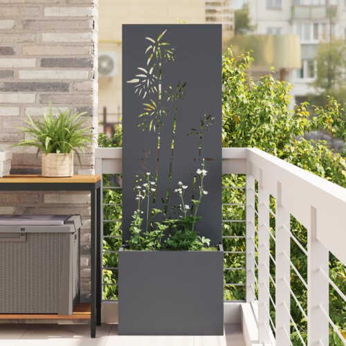 vidaXL Vrtni Sadič s Dekorativnom Pločom Antracitno siva 50 x 140 cm Cijene