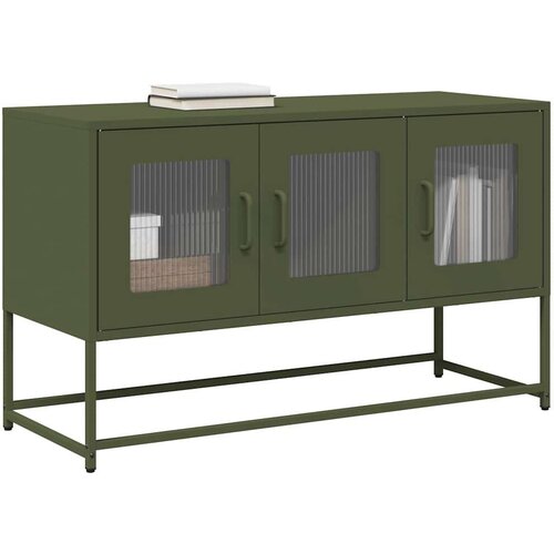 vidaXL TV omarica olivno zelena 100,5x39x60,5 cm Hladno valjano jeklo Cene