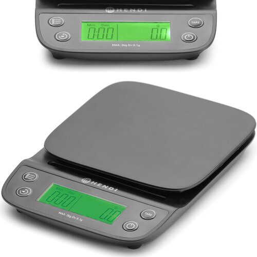 Hendi Elektronska kuhinjska tehtnica s časovnikom 3.000 g / 0,1 g - 580011, (21265066) Cene