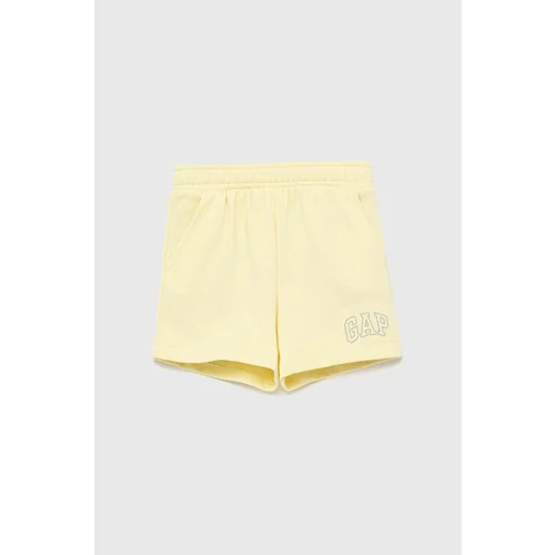 GAP Dječje kratke hlače boja: žuta, s uzorkom