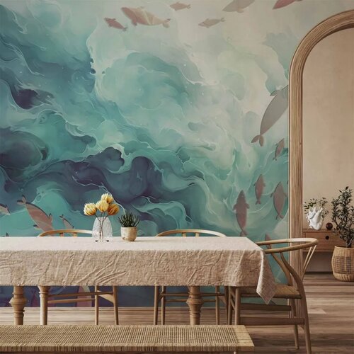  Foto tapeta - Fish in the ocean 350x256 Vodootporna Cene