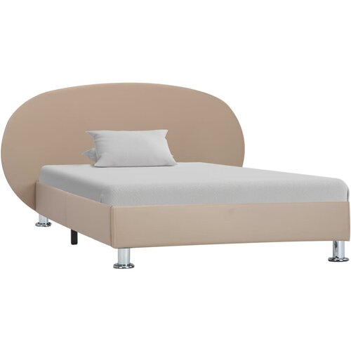 VidaXL Posteljni okvir kapučino umetno usnje 100x200 cm Slike