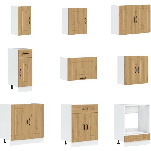 vidaXL kuhinjski ormar jedinice set od 2 artisan oak konstruirano drvo Cijene