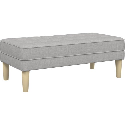  Klupa s jastukom Oblačnosiva 113 x 57 x 39 cm tkanina Slike