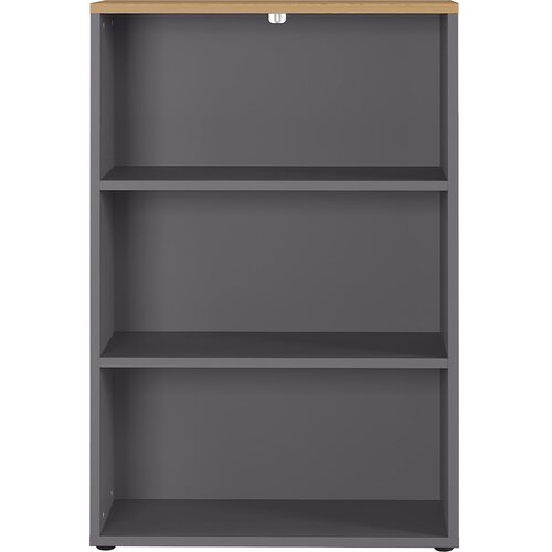 Germania Antracitno siva knjižna omara v hrastovem dekorju 80x120 cm Agenda - Germania Cene