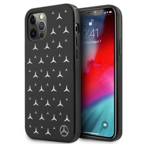 Mercedes ETUI SILVER STARS PATTERN NA IPHONE 12 PRO MAX - CZARNE, (21834630) Cene