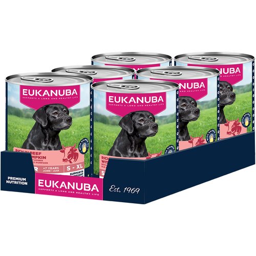 Eukanuba Senior bogata govedinom s bundevom - 6 x 400 g Cijene