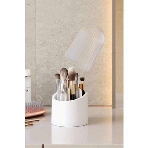 WALLXPERT deluxe - white whitetransparent make-up organizer set (6 pieces) Cene