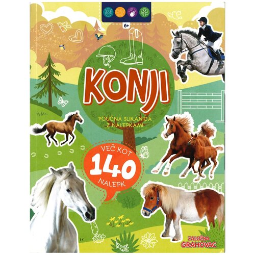 Grahovac Poučna slikanica z nalepkami, Konji Slike
