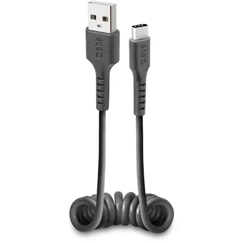 Sbs USB-/USB-C-Kabel schwarz 17 bis 50cm