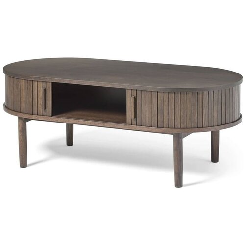 Unique Furniture Klubska mizica v hrastovem dekorju v temni naravni barvi 60x120 cm Meta &amp;ndash; Slike