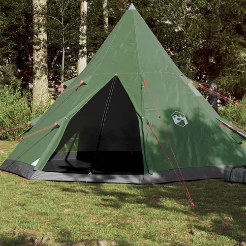 Šator za kampiranje za 4 osobe zeleni 367x367x259 cm taft 185T