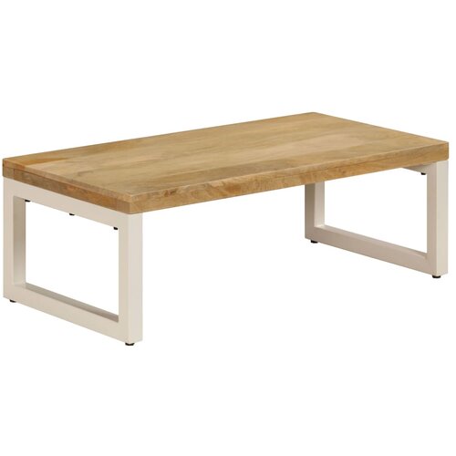  Stolić za kavu 100 x 50 x 35 cm od masivnog drva manga i čelika Slike