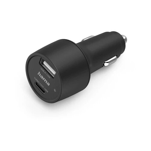 Hama Punjač za auto 30W, USB-C+USB-A, crni Cijene