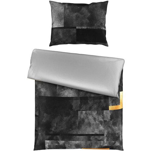 Esposa obojestranska posteljnina uni satin 140/200 cm saten siva Slike