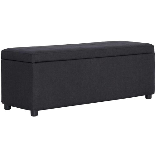 vidaXL klupa s pretincem za pohranu 116 cm crna poliesterska Cijene