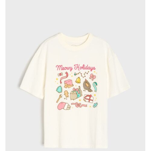 Sinsay Pamučna oversize majica s printom Pusheen the Cat Cijene