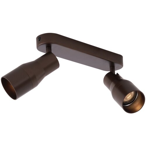 QAZQA Okrogel stropni reflektor temno bronaste barve GU10 50 mm 2-lučni - Stanley Cene