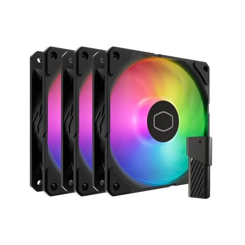 Cooler Master Ventilator za ohi&scaron;je SickleFlow Edge 120 ARGB PWM 120mm, komplet 3 kom, črn Cene
