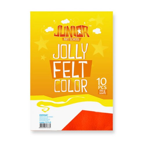 Jolly Color Felt, fini filc, crvena, A4, 10K ( 135030 ) Slike