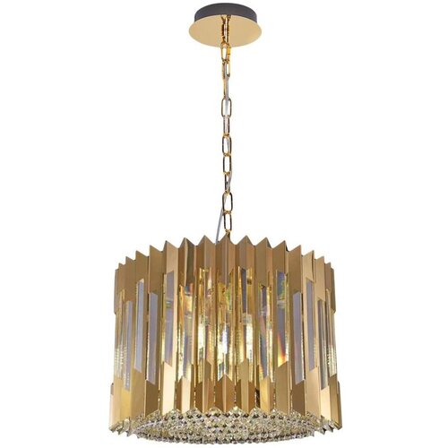  Luster na lancu RITZ 7xE14/40W/230V, prečnik 42 cm, zlatna Cene