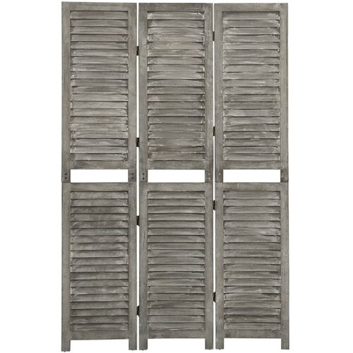 Furnova Paravan 3-delni siv 106,5x166 cm trden les, (21930044) Cene