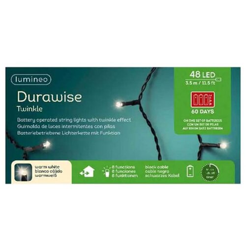  Led novogodišnje lampice baterija 8 funkcija topla bela L350cm Lumineo 497121 Cene