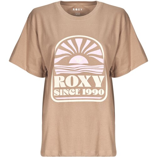 Roxy Majice s kratkimi rokavi HANGLOOSE POSTER Kaki Cene