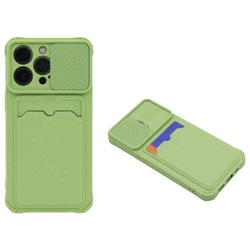 Chameleon Gumiran ovitek (TPUC) za Apple iPhone 13 Pro, A-Type Card, svetlo zelen Cene
