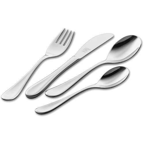 Zwilling Filou 4 pcs. children's set Toddler cutlery set Silver Cene