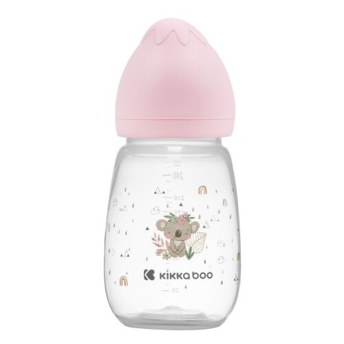  KikkaBoo steklenička za dojenčke 260 ml Savana roza 3m+ Slike