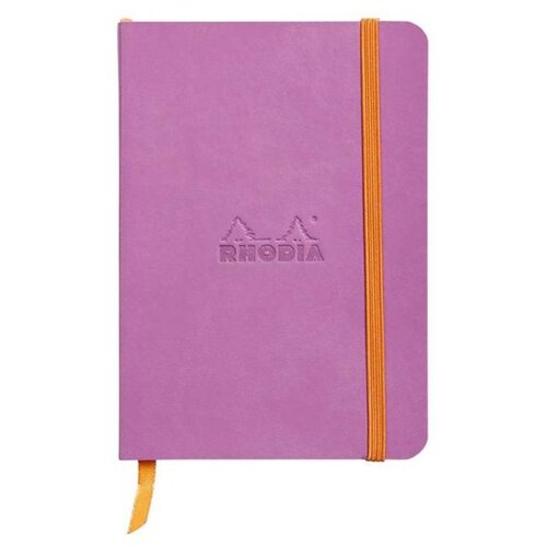  Notes A6, Rhodiarama soft, s gumicom, diktando crte, lilac Slike