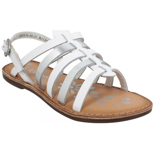 Kickers Dixon Cuir Enfant Blanc Argent Bijela Slike