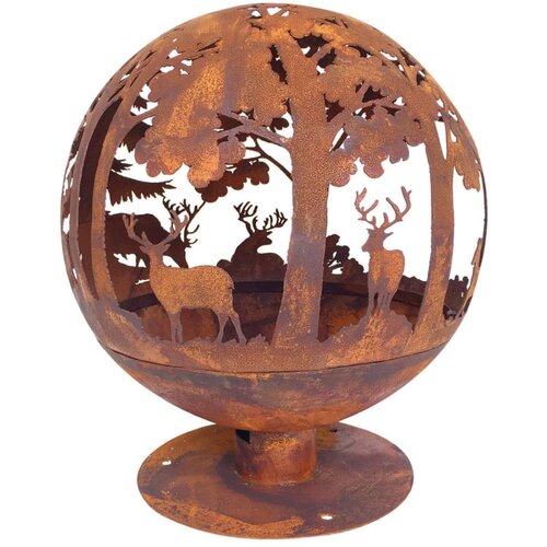 Esschert Design Ognjišče z Laserskimi Rezi 57.5x57.5x66 cm Rustikalno Cene