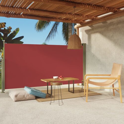 VidaXL Uvlačiva bočna tenda za terasu 160 x 300 cm crvena Slike