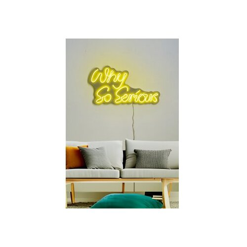 WALLXPERT dekorativna plastična led rasveta why so serious yellow Slike