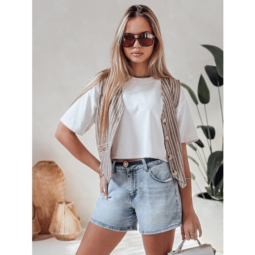 DStreet Spodenki damskie jeansowe z paskiem HELLO JEAN niebieskie Cene