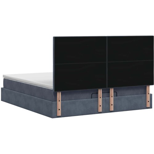  Krevet od pjene s madracem i LED-om Tamnosiva 140 x 200 cm Slike